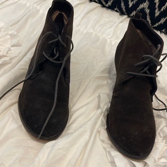 Jeffrey Campbell tie brown suede booties - Picture 2 of 5